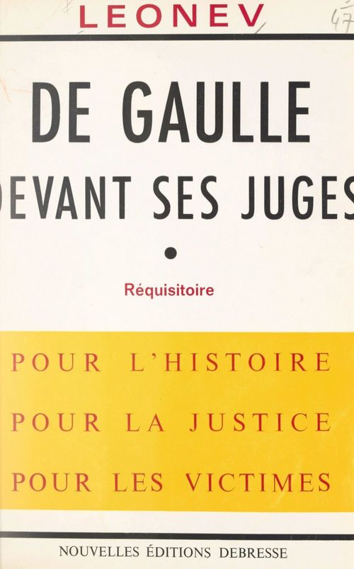 Couverture ebook de De Gaulle devant ses juges, de Leonev