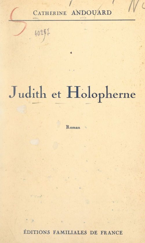 ebook cover of Judith et Holopherne, by Catherine Andouard