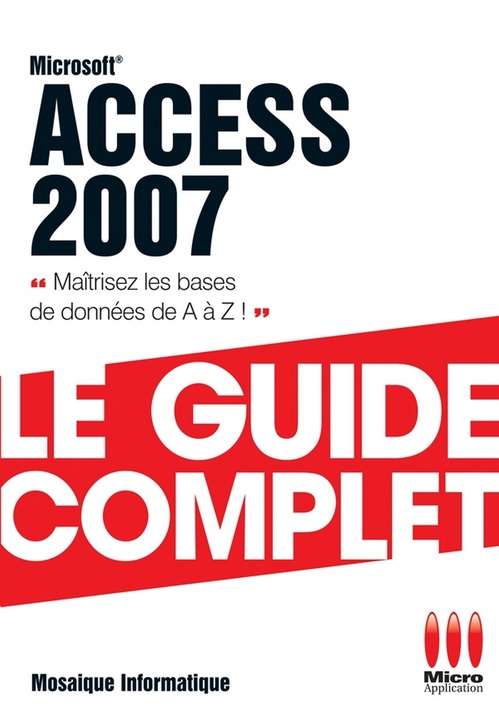 Couverture ebook de Access 2007, de Mosaïque Informatique