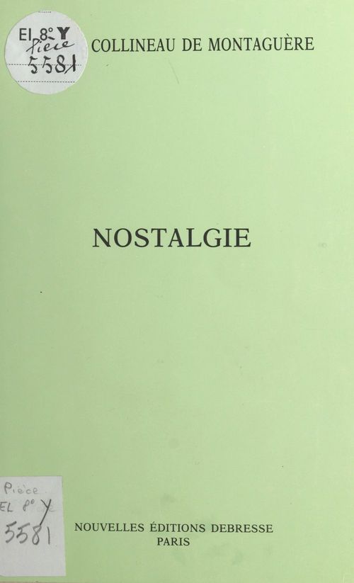 ebook cover of Nostalgie, by Annick Collineau De Montaguere