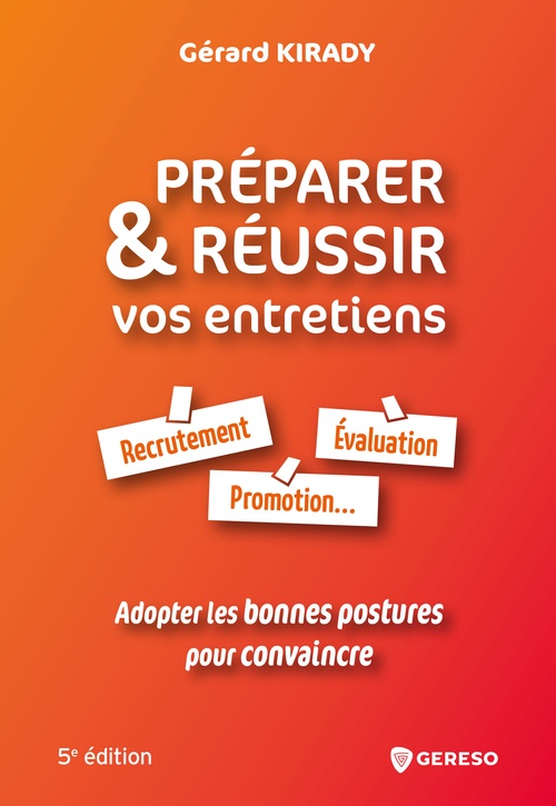 Couverture ebook de Préparer et réussir vos entretiens, de Gérard Kirady