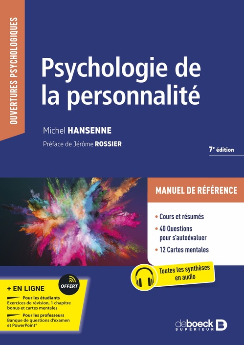 ebook cover of Psychologie de la personnalité, by Michel Hansenne