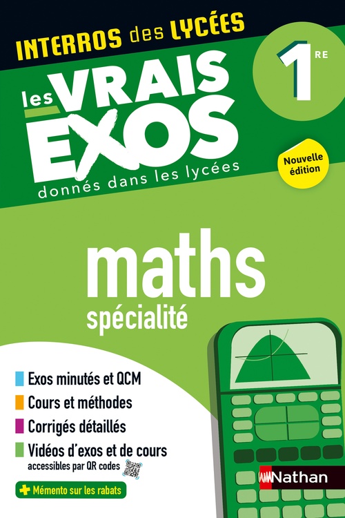 ebook cover of Interros des Lycées Maths spécialité Les vrais exos donnés dans les lycées 1re, by Stéphane Pasquet