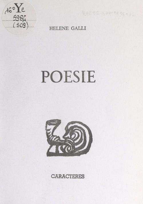 Couverture ebook de Poésie, de Hélène Galli