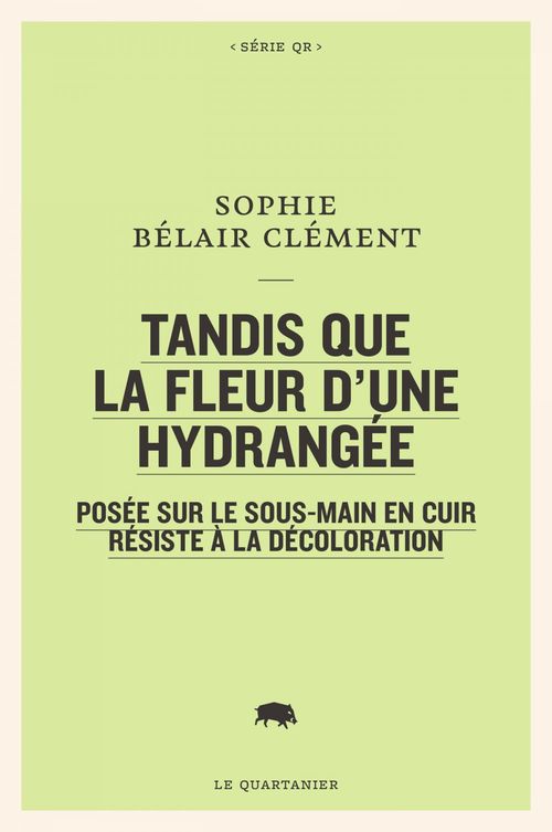 ebook cover of Tandis que la fleur d´une hydrangée posée sur le sous-main en cuir résiste à la décoloration, by Sophie Bélair clément