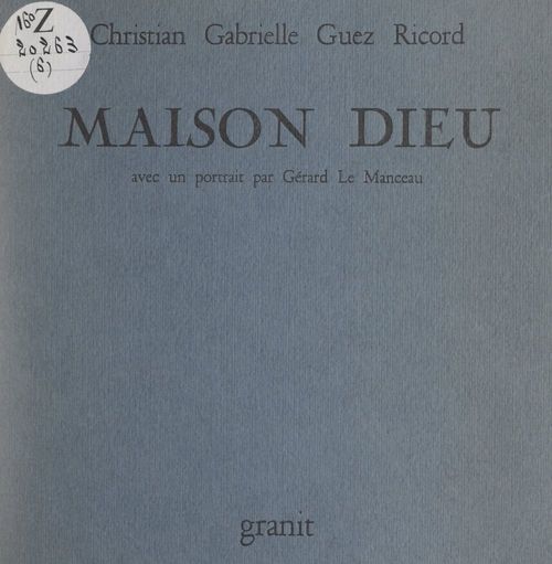 ebook cover of Maison Dieu : l'Ave, by Christian Gabrielle Guez Ricord