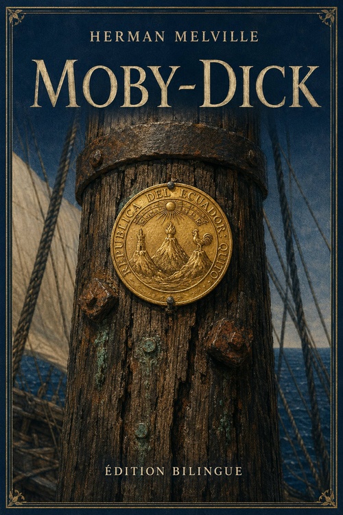 ebook cover of Moby Dick, by Herman Melville
