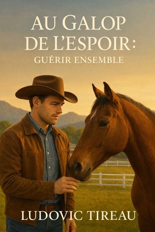 Couverture ebook de AU GALOP DE L´ESPOIR : GUÉRIR ENSEMBLE, de LUDOVIC TIREAU