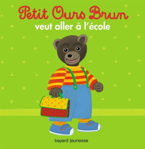 Couverture ebook de Petit Ours Brun se prépare pour l'école, de Marie Aubinais