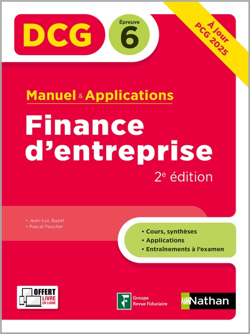 ebook cover of Finance d'entreprise - DCG - Epreuve 6 - Manuel et applications 2024 - ePUB, by Jean-Luc Bazet, Pascal Faucher