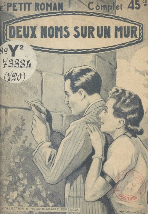 Couverture ebook de Deux noms sur un mur, de Line Deberre