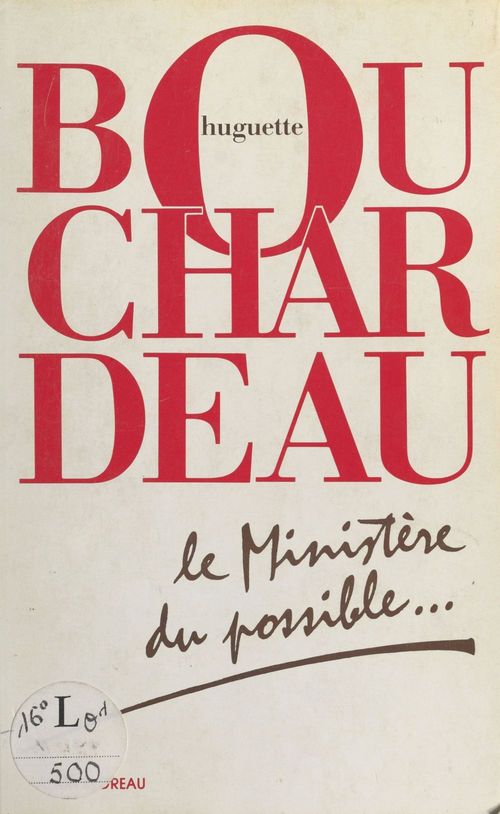 Couverture ebook de Le ministère du possible, de Huguette Bouchardeau