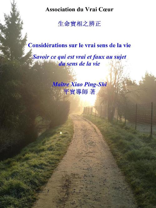 ebook cover of CONSIDÉRATIONS SUR LE VRAI SENS DE LA VIE, by Maitre Xiao Ping-Shi