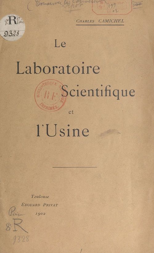 ebook cover of Le laboratoire scientifique et l'usine, by Charles Camichel