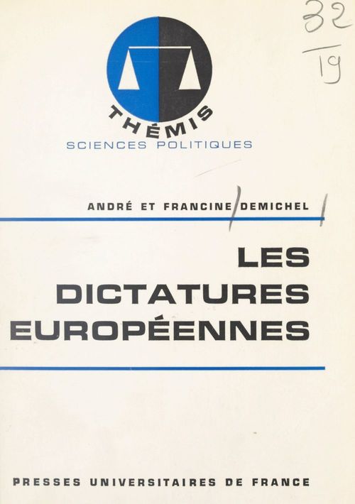 ebook cover of Les dictatures européennes, by Andre Demichel, Francine Demichel