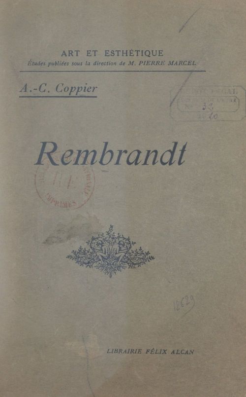 Couverture ebook de Rembrandt, de Andre-Charles Coppier