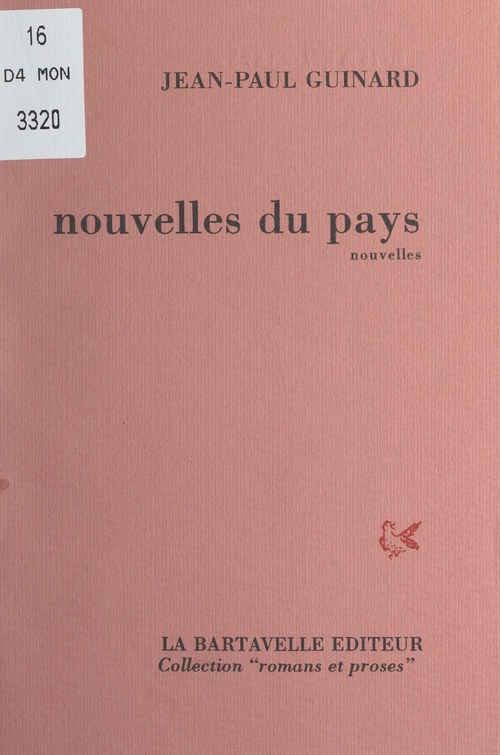 Couverture ebook de Nouvelles du pays, de Jean-Paul Guinard