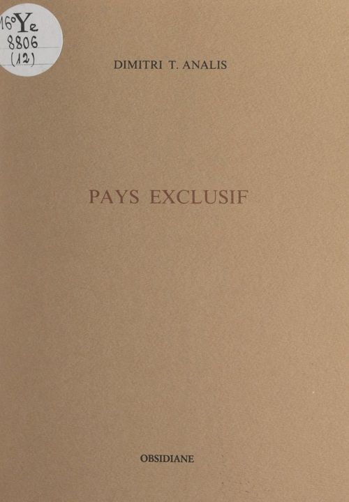 ebook cover of Pays exclusif, by Dimitri t. Analis