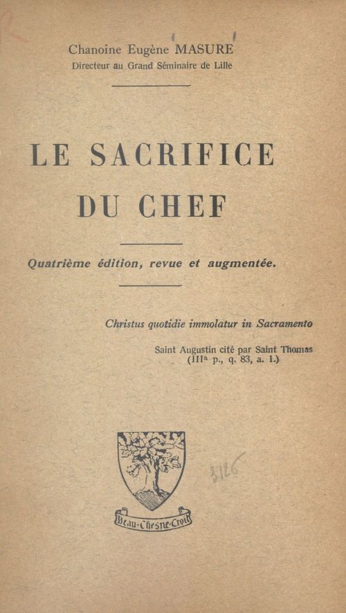 Couverture ebook de Le sacrifice du chef, de Eugene Masure