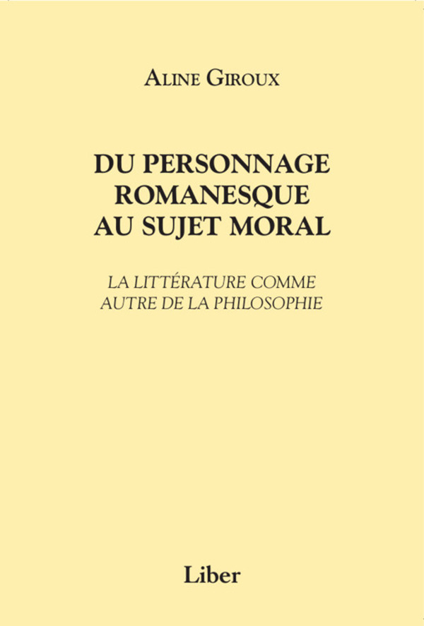 ebook cover of Du personnage romanesque au sujet moral, by Aline Giroux