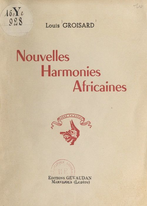 ebook cover of Nouvelles harmonies africaines, by Louis Groisard