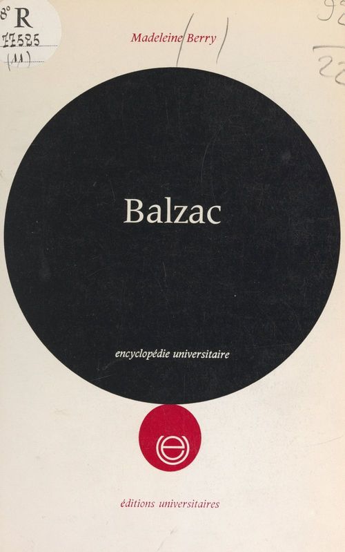 Couverture ebook de Balzac, de Madeleine Berry