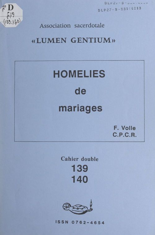 Couverture ebook de Homélies de mariages, de Francis Volle