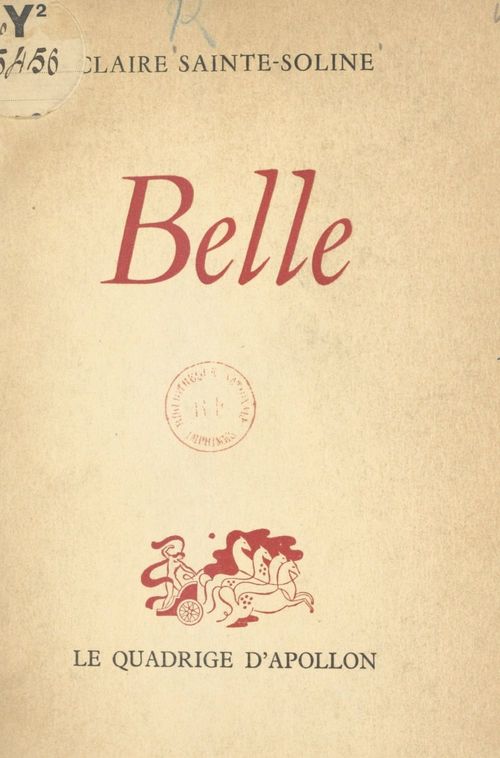 ebook cover of Belle, by Claire Sainte-Soline