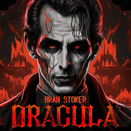audiobook cover of Drácula, by Bram Stoker