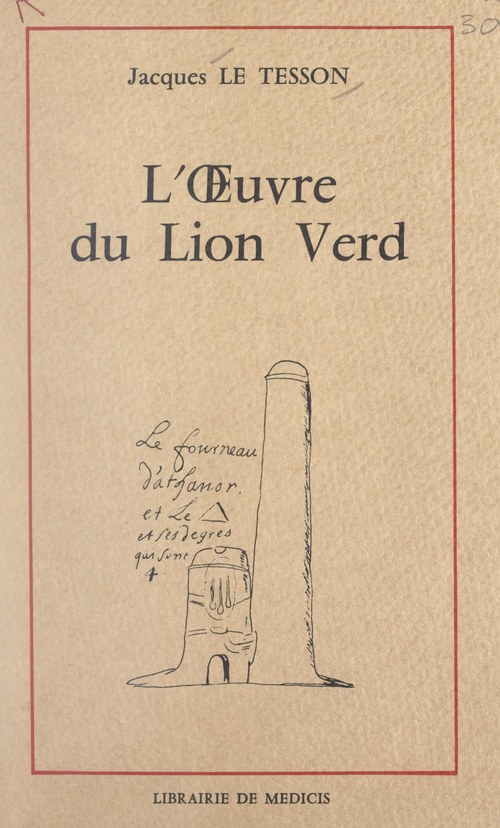 Couverture ebook de L'oeuvre du lion verd, de Jacques Le Tesson