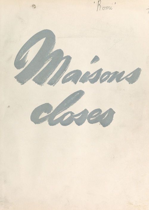 Couverture ebook de Maisons closes, de Romi