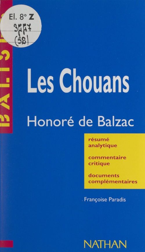 Couverture ebook de Les Chouans, de Francoise Paradis