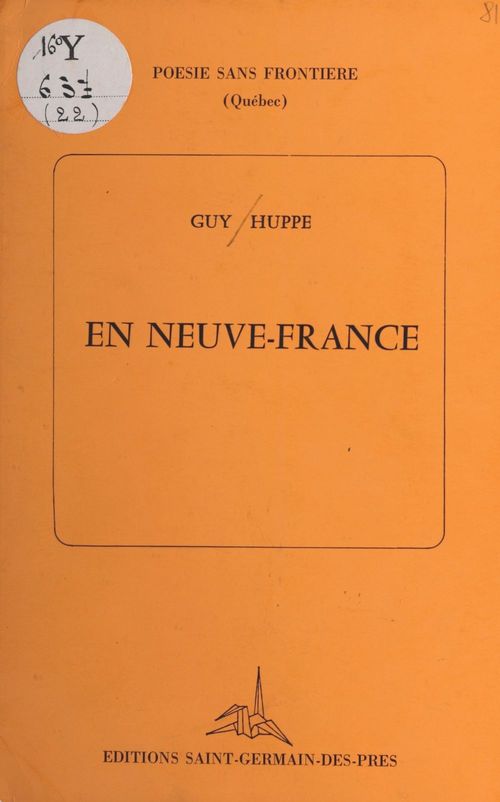 ebook cover of En Neuve-France, by Guy Huppe