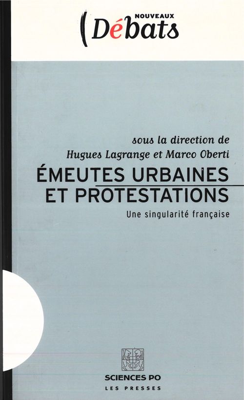 ebook cover of Emeutes urbaines et protestations, by Hugues Lagrange, Marco Oberti