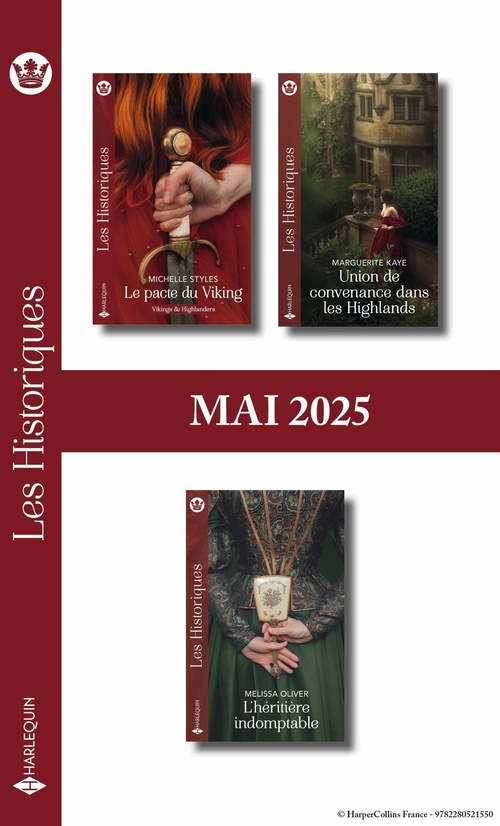 ebook cover of Pack mensuel Les Historiques - 3 romans (Mai 2025), by Collectif