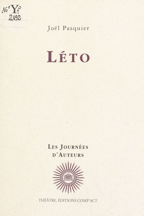 Couverture ebook de Léto, de Joel Pasquier