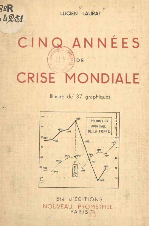 Couverture ebook de Cinq années de crise mondiale, de Lucien Laurat