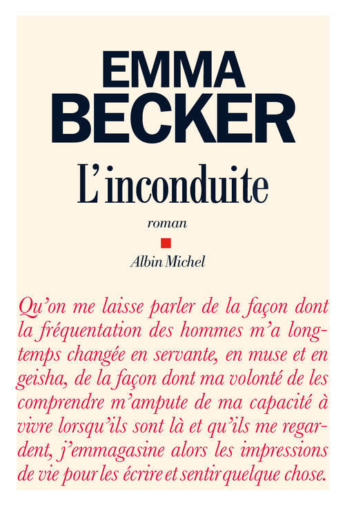 ebook cover of L'Inconduite, by Emma Becker