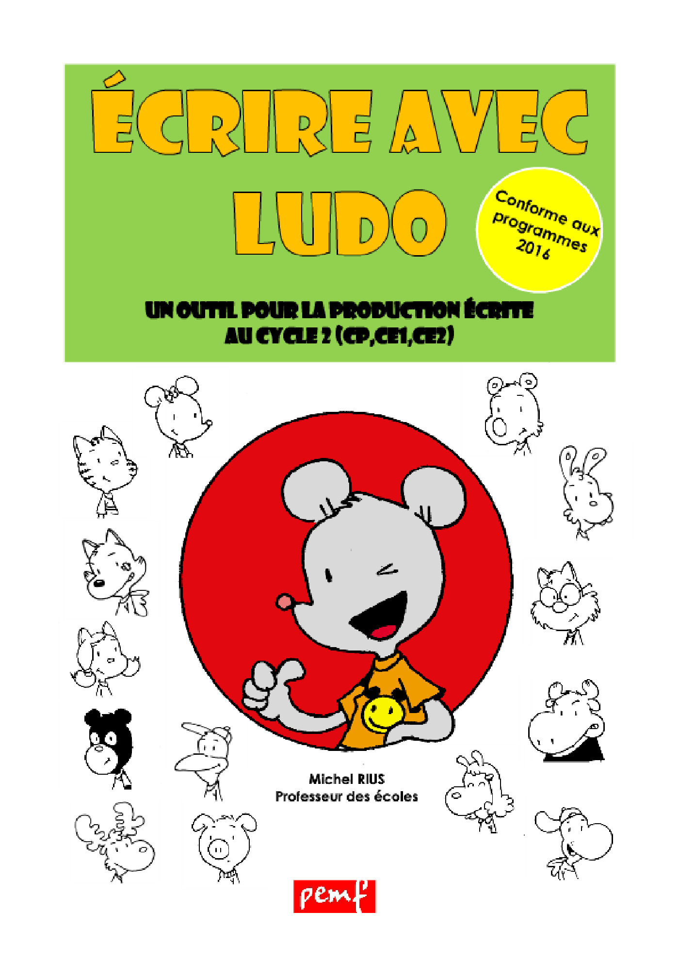 Couverture ebook de Écrire avec Ludo - Classeur 100 pages, de Michel Rius