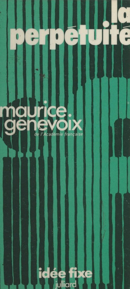 Couverture ebook de La perpétuité, de Maurice Genevoix