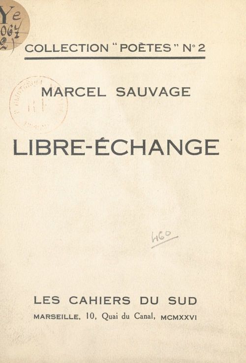 ebook cover of Libre-échange, by Marcel Sauvage