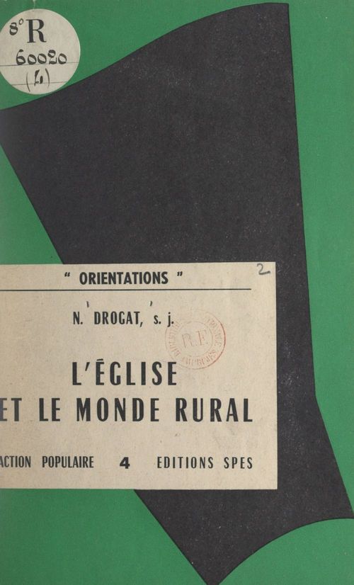 Couverture ebook de L'Église et le monde rural, de Noel Drogat