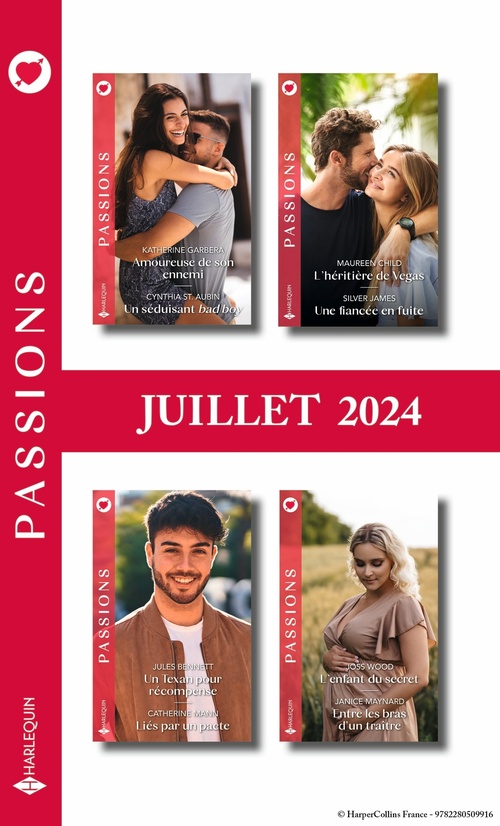 Couverture ebook de Pack mensuel Passions - 8 romans (Juillet 2024), de Collectif