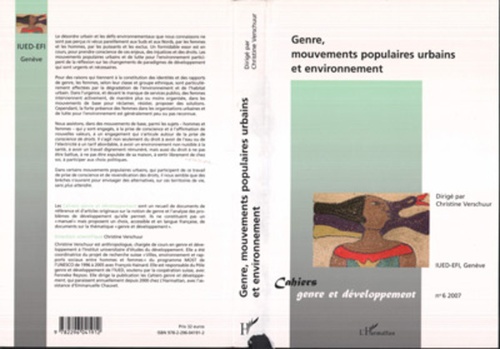 ebook cover of Genre, mouvements populaires urbains et environnement, by Cahiers Genre Et Developpement