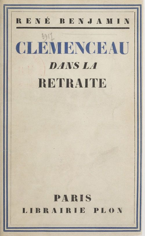 ebook cover of Clémenceau dans la retraite, by René Benjamin