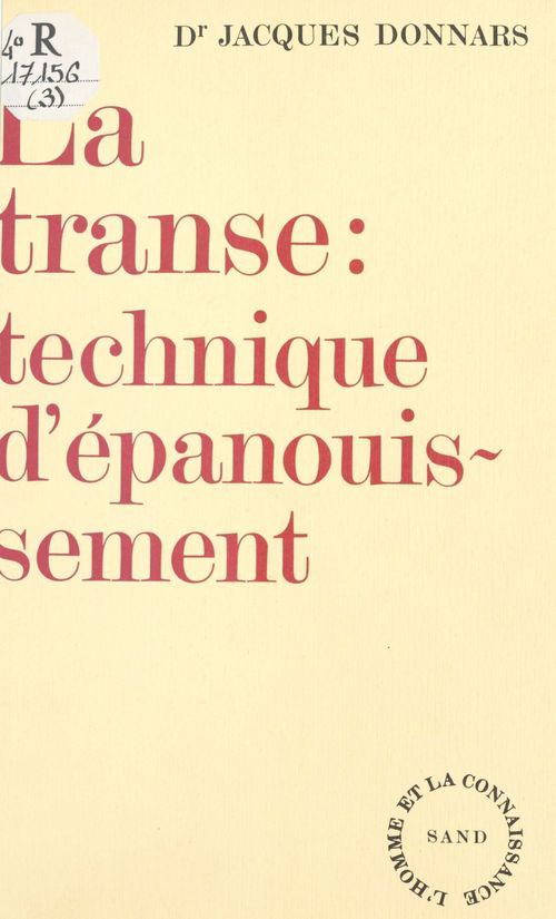 ebook cover of La Transe : technique d'épanouissement, by Donnars Jacques