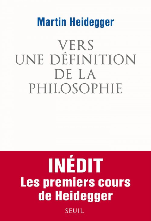 ebook cover of Vers une définition de la philosophie, by Martin Heidegger