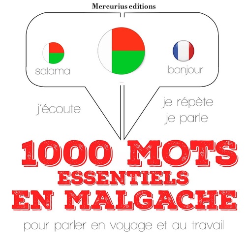 Couverture audiobook de 1000 mots essentiels en malgache, de JM Gardner