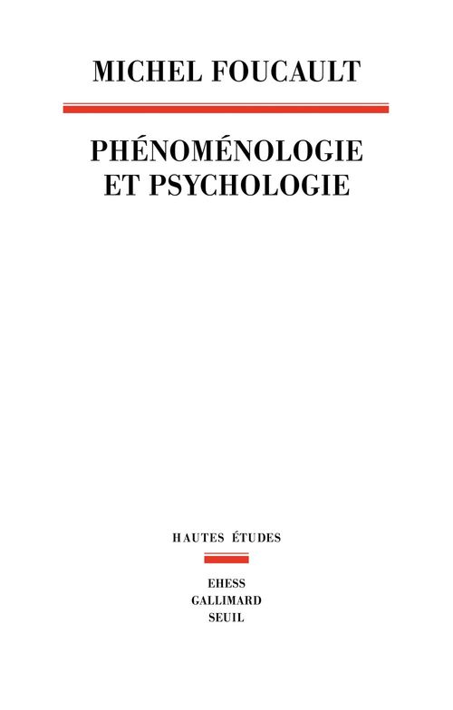 ebook cover of Phénoménologie et Psychologie, by Michel Foucault