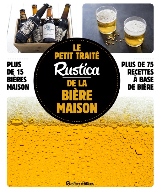 Couverture ebook de Le petit traité Rustica de la bière maison, de Caroline Guézille